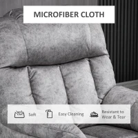 HOMCOM Lift Chair for Elderly Power Lift Recliner Chair with Side Pocket and Remote Control for Living Room Gray(m-7)