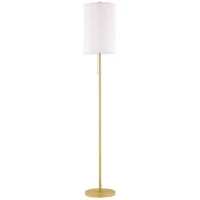 HOMCOM Modern Floor Lamp w/ Steel Frame and Pull Rope Switch, Standing Lamp for Living Room, Bedroom, Office(m-2)