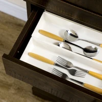 HOMCOM 72" 4-Door Kitchen Pantry with Drawer and 3 Shelves, Walnut(m-8)