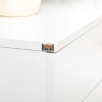 HOMCOM 6 Drawer Cabinet, Drawer Chest for Bedroom, Storage Organiser with Metal Runners and Handles for Living Room, White(m-7)