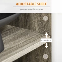 HOMCOM Modern Sideboard and Buffet, Dining Room Cabinet with Adjustable Shelves and 4 Doors, Grayish Brown(m-6)