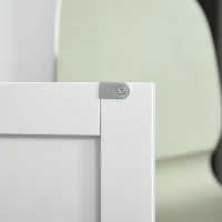 HOMCOM 48" Rolling Kitchen Island, Kitchen Cart on Wheels with 2 Storage Drawers, 3 Door Cabinets and Towel Rack for Dining Room (White, 3-Doors)(m-9)