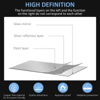 kleankin Bathroom Mirror with LED, Dimmable Vanity Mirror with 3 Light Colors, Memory Function Vertical and Horizontal Mount(m-7)