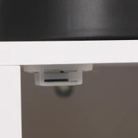 HOMCOM Kitchen Sideboard, Coffee Bar Cabinet, Buffet Cabinet with 4-Bottle Wine Rack, Glass Door and Adjustable Shelves, White(m-9)