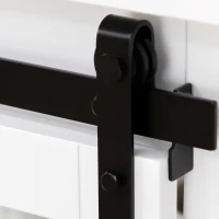 HOMCOM Buffet Cabinet Kitchen Storage Sideboard with Glass Sliding Door, Adjustable Shelf for Dining Room, White(m-10)