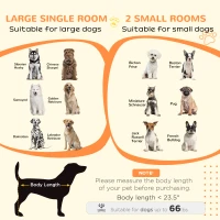 PawHut Dog Crate Furniture for Large Small Dogs, Double Dog Kennel, White(m-8)