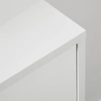 HOMCOM White Dresser for Bedroom with 3 Drawers, Morden Chest of Drawers with Solid Wood Legs and Handles, Storage Organizer for Living Room, White(m-7)