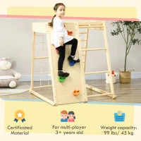 Qaba 5-in-1 Indoor Jungle Gym Playground with Swing, Climber, Monkey Bars(m-6)