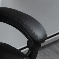 Vinsetto High Back Vibration Massage Office Chair with 6 Vibration Points, Reclining PU Leather Computer Chair with Armrest and Remote, Black(m-8)