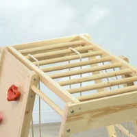 Qaba 5-in-1 Indoor Jungle Gym Playground with Swing, Climber, Monkey Bars(m-9)