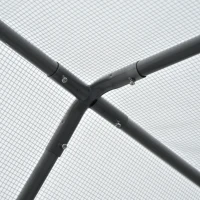 Outsunny Outdoor Walk-In Tunnel Greenhouse with Roll-up Windows, Zippered Mesh Door, & Weather Cover,  8' x 6' x 7.4'(m-9)