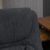 Vinsetto 3D Kneading Massage Office Chair with Reclining, Swivel Fabric Computer Chair with Footrest, Armrest, Black(m-8)