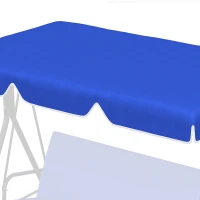 Outsunny 2/3 Seater Swing Canopy Replacement, Outdoor Swing Seat Top Cover, UV50+ Sun Shade (Canopy Only), Sky Blue(m-7)