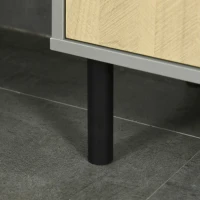 kleankin Tall Bathroom Storage, Linen Tower, Bathroom Cabinet with Doors, Shelves for Living Room Kitchen, 12.4"x11.8"x65"(m-10)