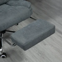 Vinsetto 3D Kneading Massage Office Chair with Reclining, Swivel Fabric Computer Chair with Footrest, Armrest, Gray(m-9)
