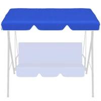 Outsunny 2/3 Seater Swing Canopy Replacement, Outdoor Swing Seat Top Cover, UV50+ Sun Shade (Canopy Only), Sky Blue(m-6)