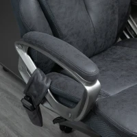 Vinsetto Big and Tall Strong Vibration Massage Office Chair, Swivel Microfiber High Back Chair, Computer Chair with Adjustable Height, 400 lbs, Gray(m-9)