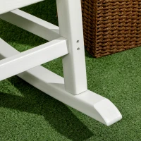 Outsunny Outdoor Rocking Chair, All Weather-Resistant HDPE Rocking Patio Chairs with Rustic High Back, Armrests, Oversized Seat and Slatted Backrest, 350lbs Weight Capacity, Light Gray(m-9)