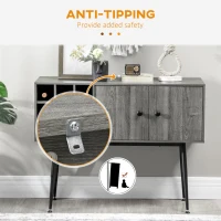 HOMCOM Coffee Bar Cabinet 9-Bottle Wine Rack and Adjustable Shelf, Sideboard Buffet Cabinet Wine Cabinet for Living Room(m-6)