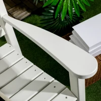 Outsunny Outdoor Rocking Chair, All Weather-Resistant HDPE Rocking Patio Chairs with Rustic High Back, Armrests, Oversized Seat and Slatted Backrest, 350lbs Weight Capacity, Light Gray(m-7)
