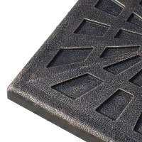 Outsunny 18.5" Square Patio Umbrella Base, Outdoor Resin Parasol Stand Market Umbrella Holder Deck - Bronze(m-9)