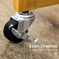 HOMCOM Breakfast Cart Table and Chair Set Kitchen Island with Seating(m-5)