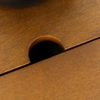 HOMCOM Flip Top End Side Table with Storage Drawer and Cabinet, 11.5" x 24" x 24.25", Espresso(m-9)