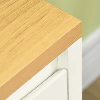 HOMCOM Sideboard Cabinet, Buffet Table with 2 Double Doors and Adjustable Shelves for Living Room, Entryway, White(m-10)