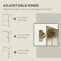 HOMCOM Sideboard Cabinet, Buffet Table with 2 Double Doors and Adjustable Shelves for Living Room, Entryway, White(m-6)