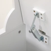 HOMCOM Modern Hall Tree, Shoe Bench with Hidden Storage Space, 4 Hooks and Top Shelf, Freestanding Coat Rack Stand for Entryway, White(m-10)