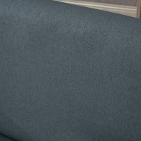 HOMCOM Modern Accent Chairs with Cushioned Seat, Upholstered Linen-Feel Armchair for Bedroom, Living Room, Dark Gray(m-7)