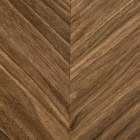 HOMCOM Kitchen Storage Cabinet Buffet Cabinet Sideboard with Chevron Double Doors Adjustable Shelf Set of 2 Walnut(m-9)