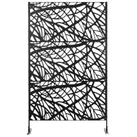 Outsunny Decorative Outdoor Privacy Screen, See-Through Outdoor Divider/Separator with Twisted Branch Motif for Fun Shadows or Climbing Plant Trellis, Fence Panel for Garden Walkway, Backyard, 6.5FT(m-7)