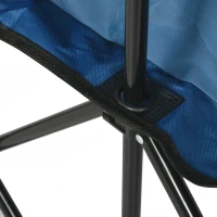 Outsunny 6 Seat Folding Camping Chair with Cup Holder and Carrying Case for Camping, Picnic, Sports Events, Blue(m-9)