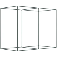 Outsunny 6' x 3' Crop Cage, Plant Protection Tent with Zippered Doors for Vegetable Garden, Backyard, Black(m-8)