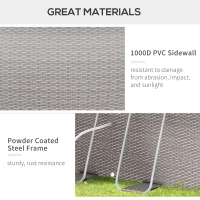 Outsunny Above Ground Swimming Pool, Non-Inflatable Frame Pool, Gray(m-5)