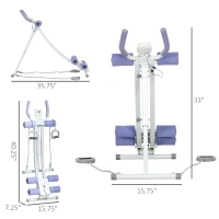 Soozier Foldable Ab Machine, Ab Workout Equipment with Adjustable Angles and Resistance Bands for Core and Stomach Exercise(m-3)