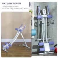 Soozier Foldable Ab Machine, Ab Workout Equipment with Adjustable Angles and Resistance Bands for Core and Stomach Exercise(m-5)