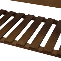 Outsunny 41" Raised Garden Bed Mobile Elevated Wooden Planter Box Stand with Wheels, Trellis and Storage Shelf, Dark Brown(m-9)