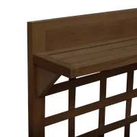 Outsunny 41" Raised Garden Bed Mobile Elevated Wooden Planter Box Stand with Wheels, Trellis and Storage Shelf, Dark Brown(m-8)