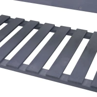 Outsunny 41" Raised Garden Bed Mobile Elevated Wooden Planter Box Stand with Wheels, Trellis and Storage Shelf, Gray(m-9)