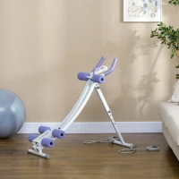 Soozier Foldable Ab Machine, Ab Workout Equipment with Adjustable Angles and Resistance Bands for Core and Stomach Exercise(m-8)