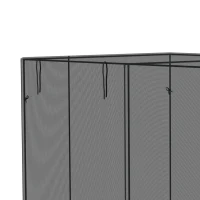 Outsunny 10' x 6.5' x 6.5' Crop Cage, Plant Protection Tent with Zippered Doors for Vegetable Garden, Backyard, Black(m-9)
