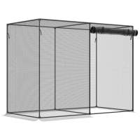 Outsunny 6 x 3ft Crop Cages for Garden, Plant Protectors from Animals, Storage Bag and 6 Ground Stakes, Black