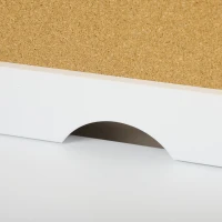 HOMCOM Computer Desk with Drawers & Shelves, Home Office Desk with Storage & Corkboard, Workstation Table with Cable Hole, White(m-9)