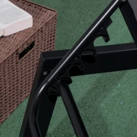 Outsunny Outdoor Chaise Lounge with Wheels, Five Position Recliner for Sunbathing, Suntanning, Steel Frame, Breathable Fabric for Beach, Yard, Patio, Gray(m-9)