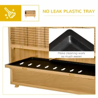 PawHut 47" Rabbit Hutch Indoor with Top Access, Elevated Bunny Cage Guinea Pig House with Removable Tray, Ramp, Yellow(m-5)