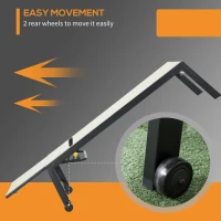 Outsunny Outdoor Chaise Lounge with Wheels, Five Position Recliner for Sunbathing, Suntanning, Steel Frame, Breathable Fabric for Beach, Yard, Patio, White(m-6)