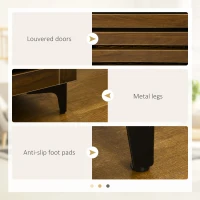 HOMCOM TV Stand for 65 Inch TV, Entertainment Center with Drawer, Doors, and Storage Shelves, TV Cabinet for Living Room, Bedroom, Brown(m-6)