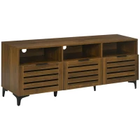 HOMCOM TV Stand for 65 Inch TV, Entertainment Center with Drawer, Doors, and Storage Shelves, TV Cabinet for Living Room, Bedroom, Brown(m-1)